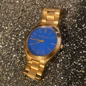 Michael Kors watch (kobalt blue with Rose gold)